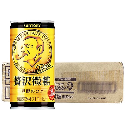 【整箱】三得利 Boss 贅沢微糖咖啡 185g*30罐/箱