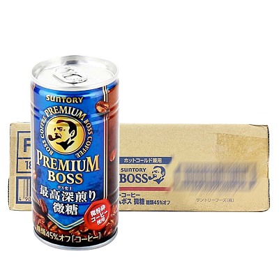 【整箱】三得利 Boss 深煎香浓咖啡 微糖 185g*30罐/箱