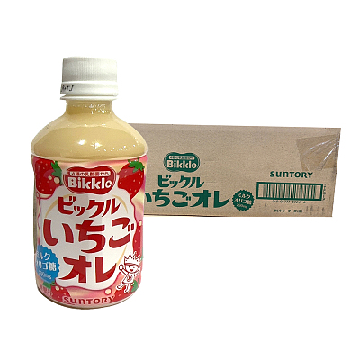 【整箱】三得利 Bikkle 乳酸饮料 草莓欧蕾风味 280ml*24瓶/箱