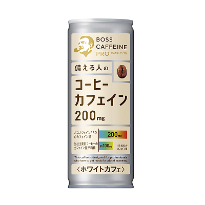 三得利 BOSS Caffeine Pro版 咖啡 白色罐装 245g