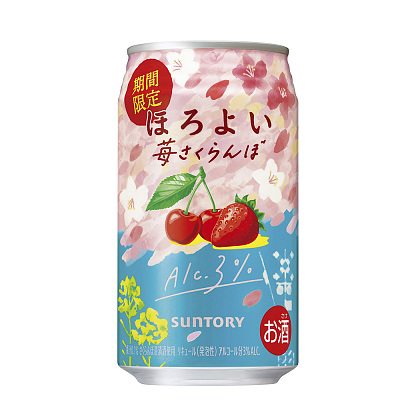 三得利 HOROYOI 鸡尾酒 酒精度3%  草莓樱桃口味 350ml