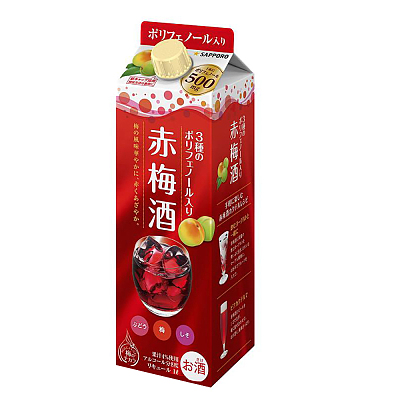 Sapporo 3种多酚红梅利口酒 酒精含量8% 1L