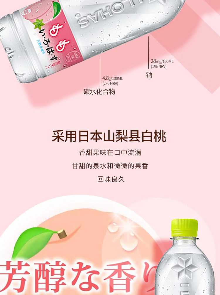 full-casecoca-cola-lohas-pure-water-white-peach-flavor-540ml24-bottles-case-5