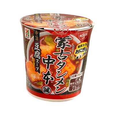 日本711自有品牌 日清蒙古汤杯面 辛口豆腐风味 18g