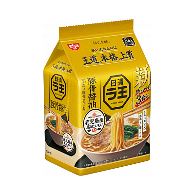 日清 拉王 豚骨酱油 3食入