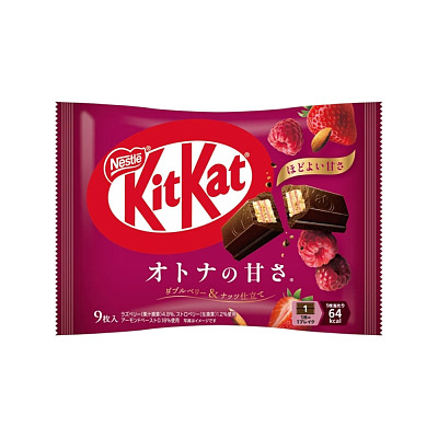 雀巢 KITKAT 巧克力威化 双重莓果坚果味 9枚入 101g
