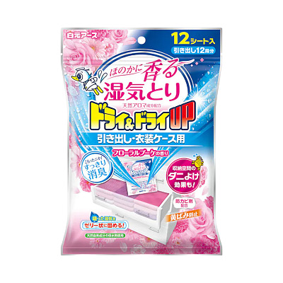 白元 抽屉用消臭除湿剂 芬芳花香 12枚入