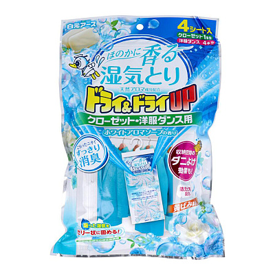 白元 除湿除螨 防霉包 衣柜专用 肥皂香味 4个入 300g