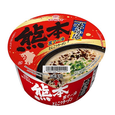 丸太博多 熊本 黑麻油豚骨拉面 桶装 186g