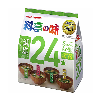 Marukome 即食味噌汤 减盐 4种口味 24份入