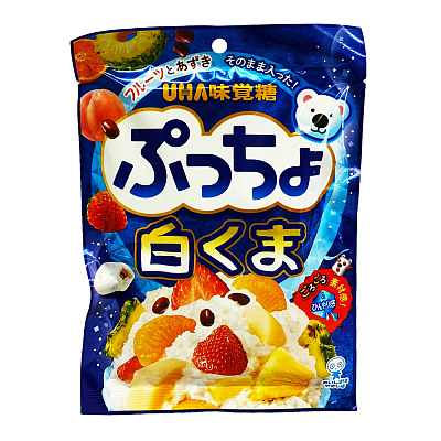 UHA 味觉糖 软糖 水果红豆夹心 83g