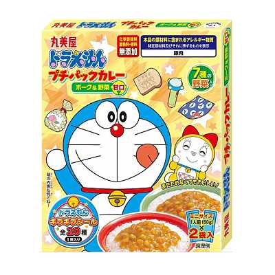 丸美屋 哆啦A梦 速食咖喱包 猪肉蔬菜 甘口 60g*2包入 120g