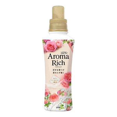 狮王 Aroma Rich衣物柔顺剂 高雅玫瑰香浅粉瓶 480ml