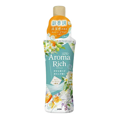 狮王 Aroma Rich衣物柔顺剂 甜橙皂花香蓝瓶 480ml