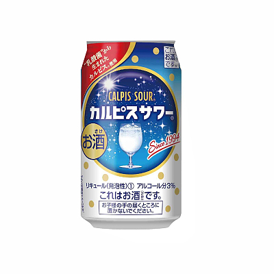 可尔必思 莎瓦乳酸菌气泡酒 酒精含量3% 350ml