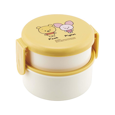 Skater 抗菌圆型2层便当盒 小熊维尼 230ml +270ml