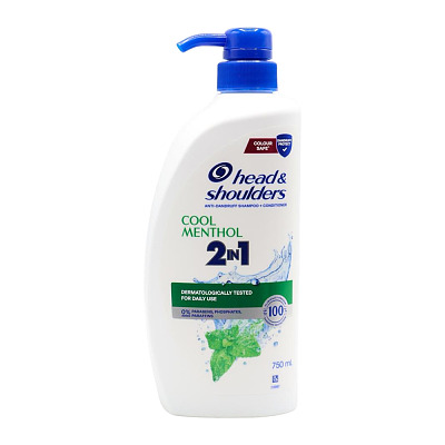 海飞丝 洗发护发二合一 凉爽薄荷去屑 750ml