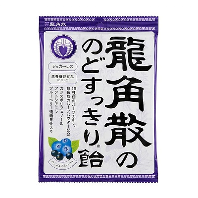 龙角散 润喉糖 黑加仑味 75g