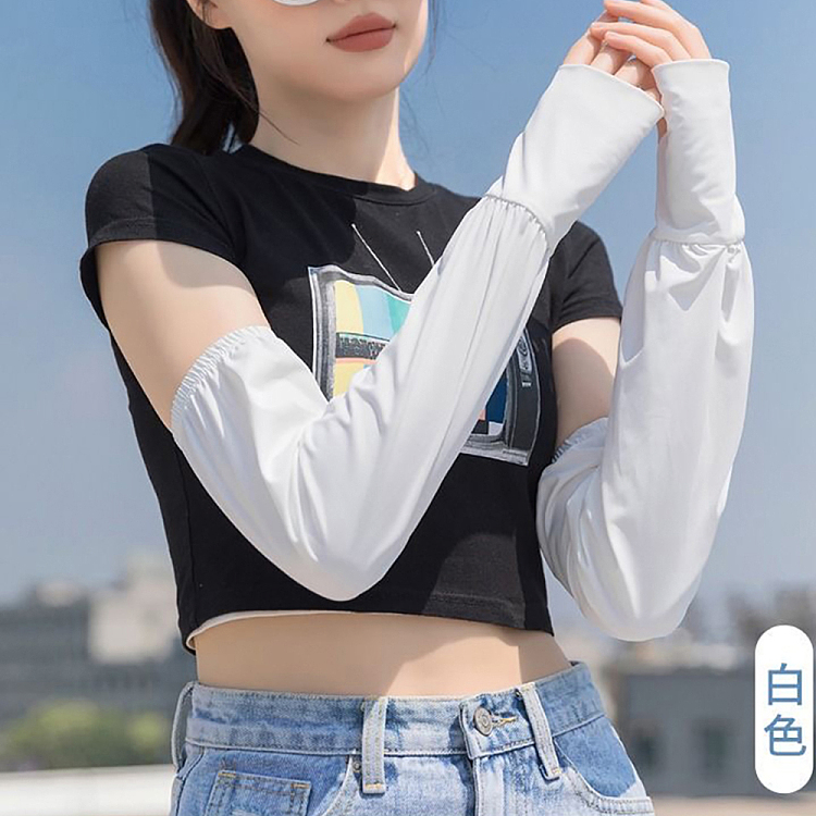 sunscreen-ice-silk-sleeve-loose-models-black-white-and-gray-random-hair-2