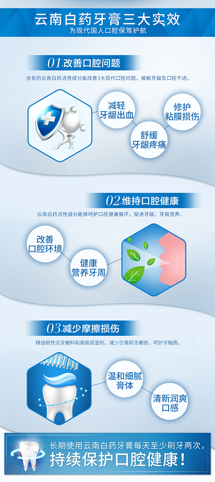 yunnan-baiyao-limited-value-pack-stain-brightening-and-whitening-toothpaste-100g-mint-refreshing-toothpaste-30g-130g-2