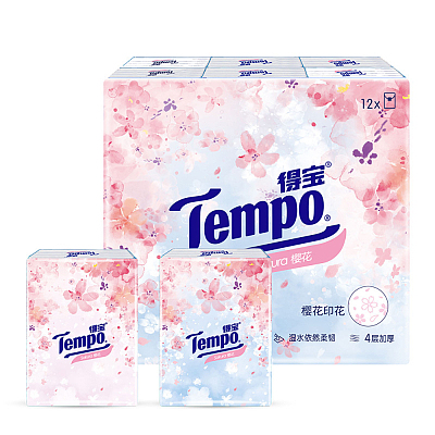 得宝 迷你手帕纸 樱花香 7片*12包入
