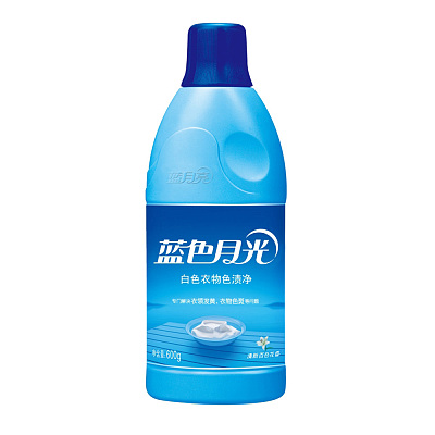 蓝月亮 蓝色月光 白色衣物色渍净 清新百合香 600g