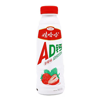 娃哈哈 AD钙奶 草莓味 450ml