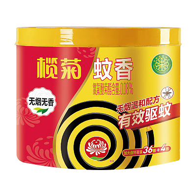 榄菊 筒装加大盘无烟型蚊香 40圈