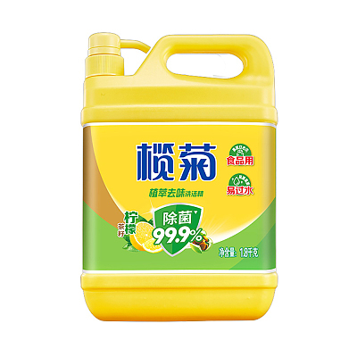 榄菊 柠檬茶籽植萃去味洗洁精 1.8kg