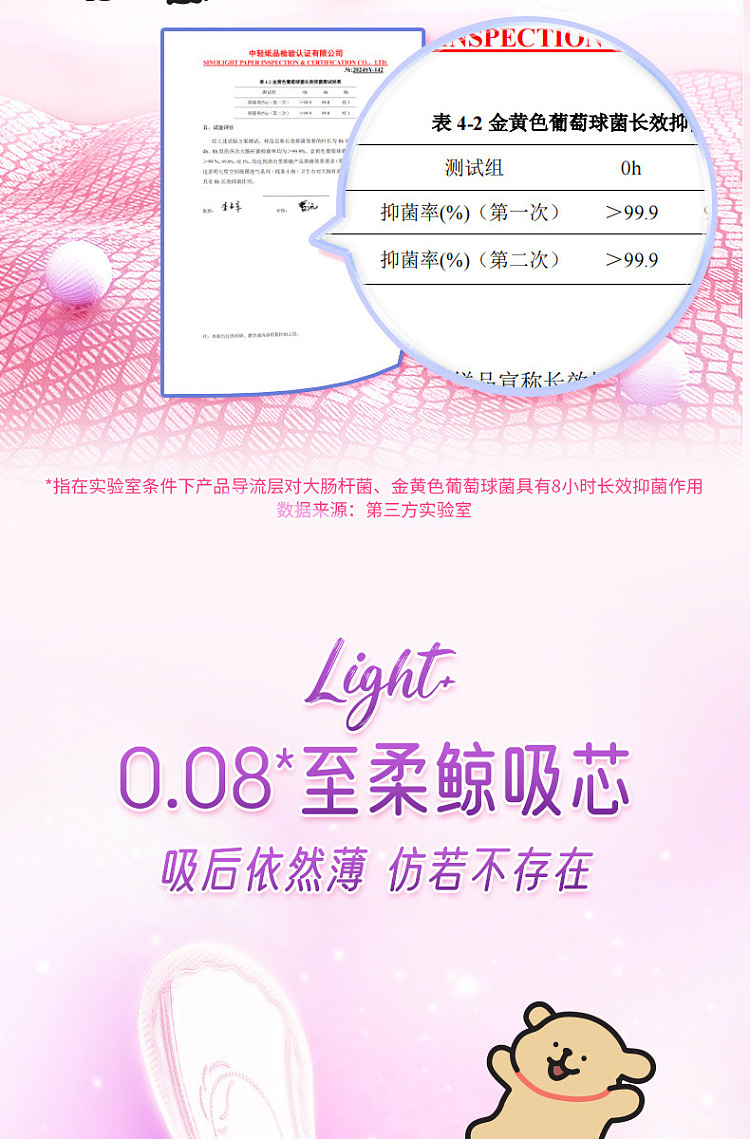 seven-degrees-space-girl-series-very-thin-breathable-cotton-soft-extra-long-night-sanitary-napkin-line-puppy-co-branded-models-420mm-5-pieces-5