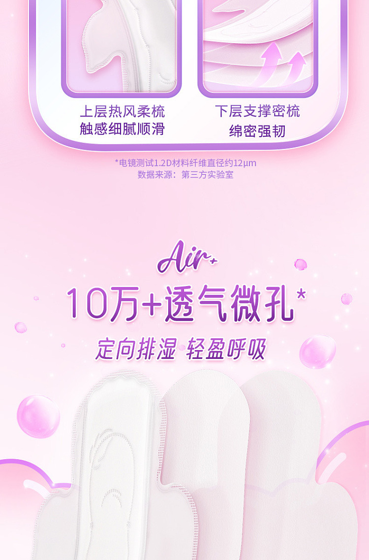 seven-degrees-space-girl-series-very-thin-breathable-cotton-soft-extra-long-night-sanitary-napkin-line-puppy-co-branded-models-420mm-5-pieces-9