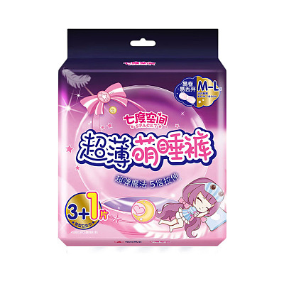七度空间 超薄萌睡裤 少女限定款M-L  3片