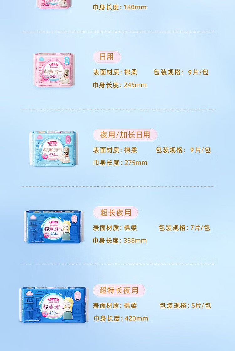 seven-degrees-space-ultra-thin-breathable-cotton-day-use-9pcs-275mm-11