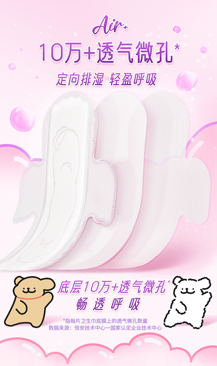 seven-degrees-of-space-girl-series-very-thin-breathable-mesh-daily-sanitary-napkin-lines-puppy-co-branded-models-245mm-9-pieces-11