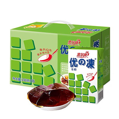 【整箱】惠尔康优の冻凉粉仙草吸的冻248g*16