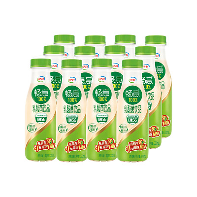 【整箱】伊利 畅意 乳酸菌饮品 低糖 320ml*12瓶