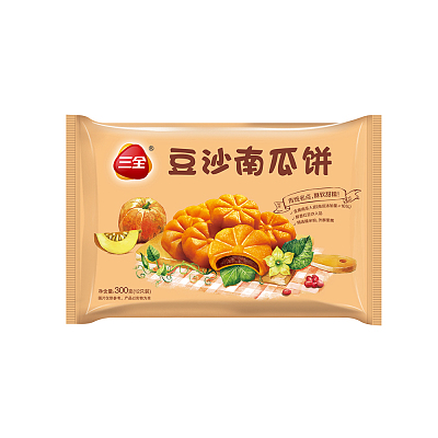 【冻】三全 南瓜饼 豆沙味 300g