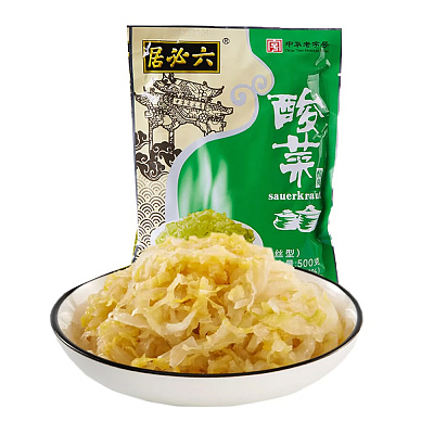 六必居 酸爽酸菜丝 500g
