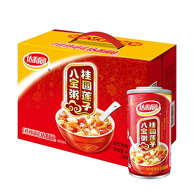 【整箱】达利园 桂圆莲子八宝粥 360g*12罐/箱