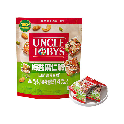 【全澳独家】山姆专供 Uncle Tobys 低糖高蛋白海苔果仁脆 450g