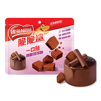 雀巢 脆脆鲨 一口脆 威化饼干 浓醇可可味 105g