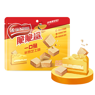 雀巢 脆脆鲨一口脆  威化饼干 半熟芝士味 105g