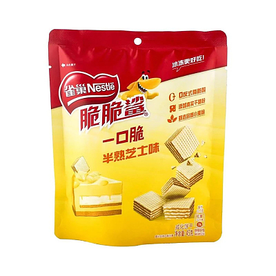 雀巢 脆脆鲨一口脆  威化饼干 半熟芝士味 袋装 45g