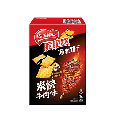雀巢 脆脆鲨 薄脆饼干 炭烧牛肉味 袋装 80g