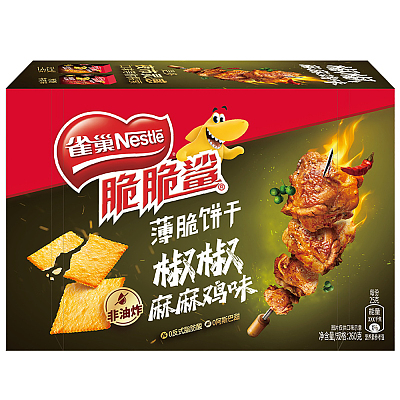 雀巢 脆脆鲨 薄脆饼干 椒椒麻麻鸡味 260g