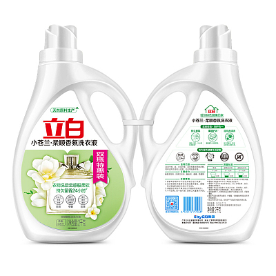 立白 小苍兰 柔顺香氛洗衣液特惠装 2kg*2瓶入