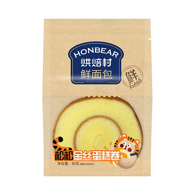烘焙村 松松金丝蛋糕卷 80g