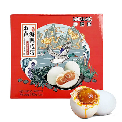 明发 梅香双黄海鸭咸蛋 4个入 300g