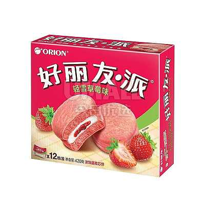 好丽友 好丽友派 轻雪草莓味 12枚入 420g