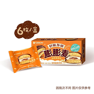好丽友 派 膨膨麦 焙烤麦香味 6枚入 186g